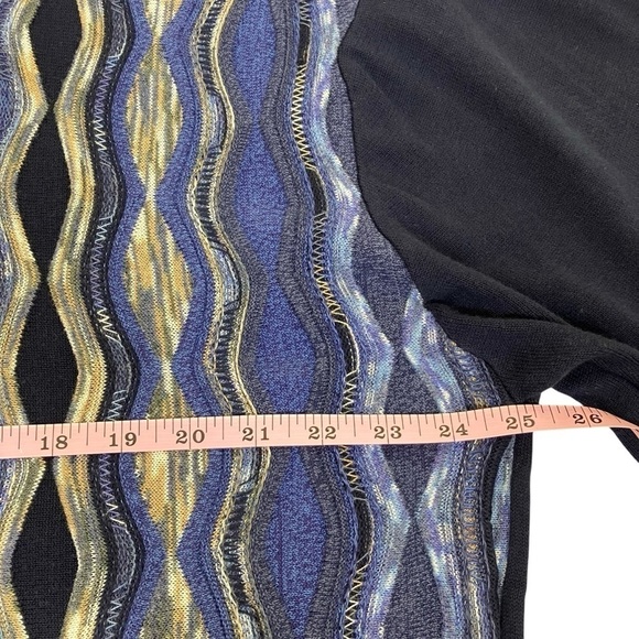 Cotton Traders Coogi Style 3D Textured Crewneck Sweater Blue 100% Cotton Sz XXL - Picture 9 of 16